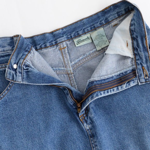 Vintage Pennmans Midi Medium Wash Denim Jean Skirt Size 8 - Picture 12 of 15